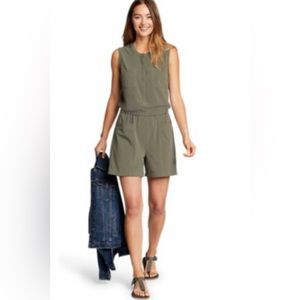 Eddie Bauer Women's Departure Utility Romper olive green size L